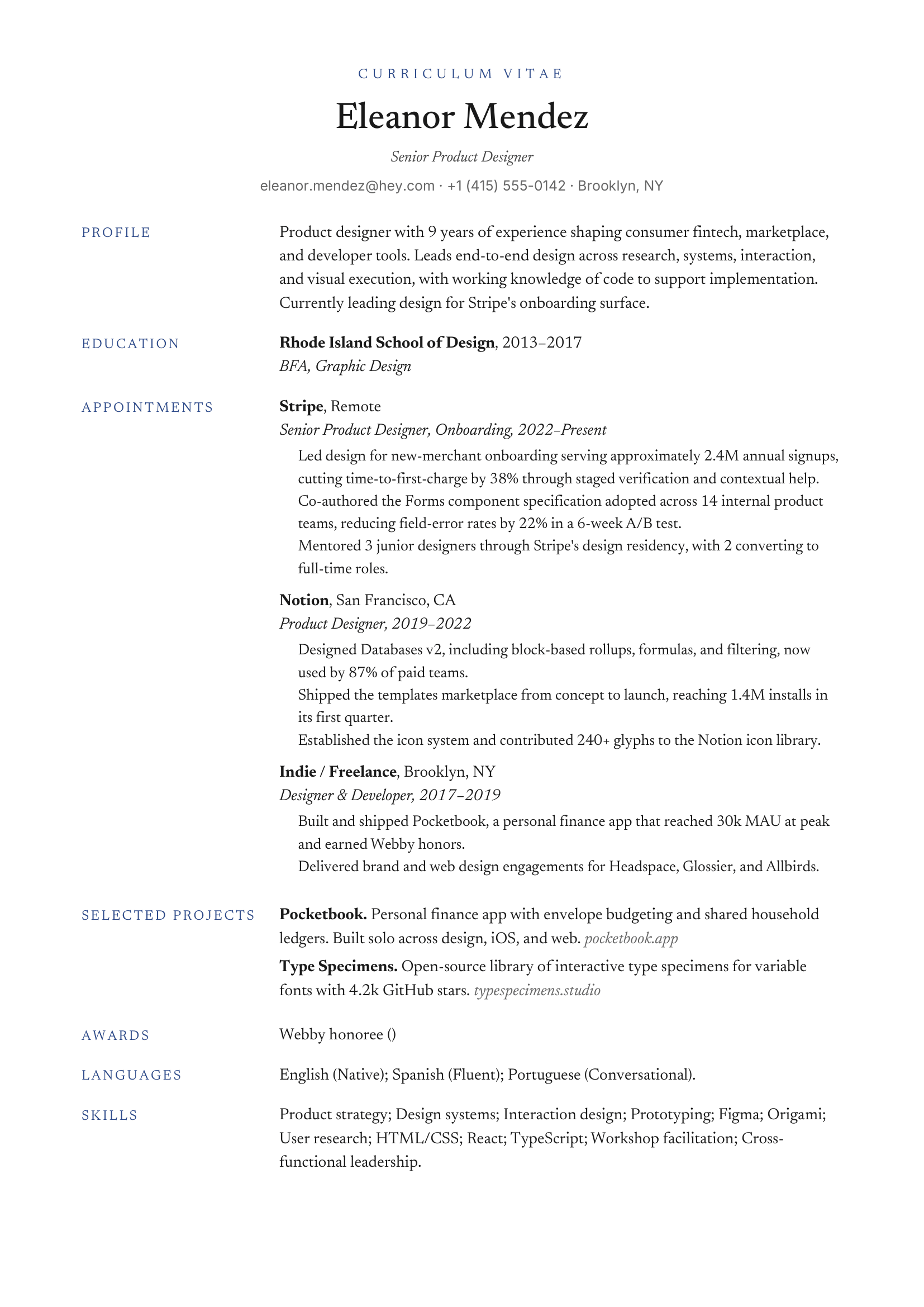 Compass template preview
