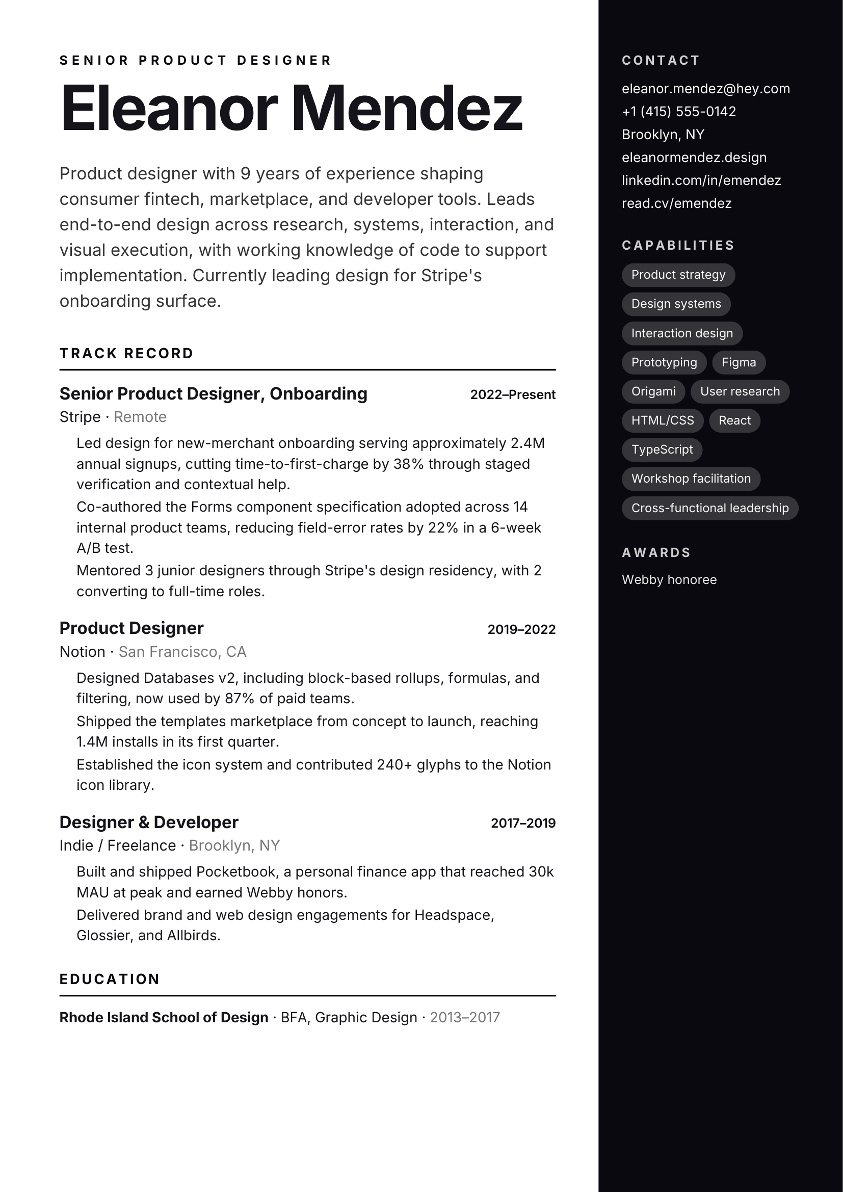 Marquee template preview